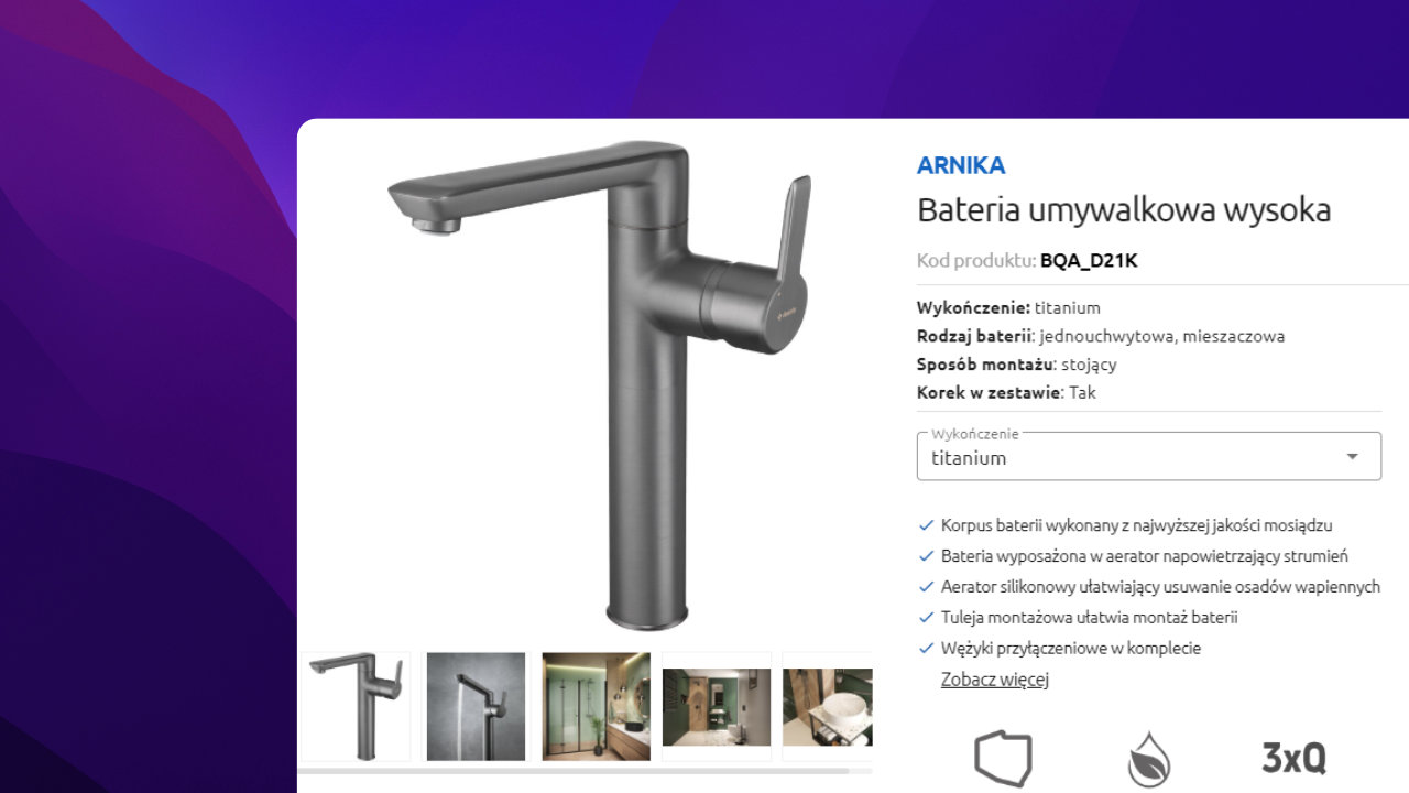 Galeria produktu na www.deante.pl
